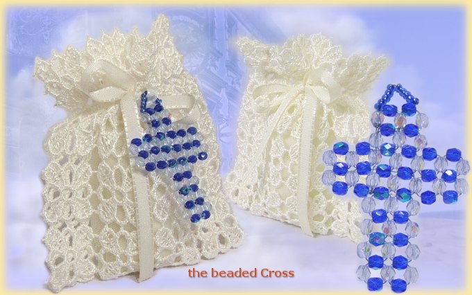 example of favour bags & 1st Communion beaded ornaments