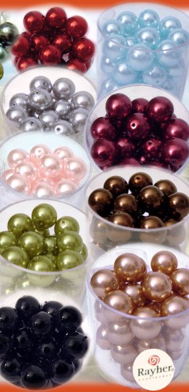 catalogo colori Rayher rinascimentali perlati di vetro cerati per creare collane perline bigiotteria fai da te perle creazioni moda