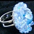 creare fai da te anello perline murrina cristalli azzurri