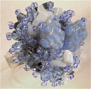 idee regalo anelli perline economici tartarughe azzurre conterie rigate blu cristallo chips pietre di conchiglia
