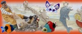 + zoom: perline murrine veneziane ciondoli pesci per realizzare gioielli artigianali fai da te bomboniera laurea