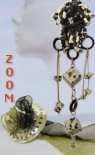 + zoom ... ethnic earrings with dalmatian stones