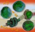 set di perline smeraldo mezzi cristalli per creazioni di bigiotteria hobby fili cerati