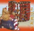 esempio di braccialetti creazioni hobby bigiotteria con set di perline rosso rubino granato