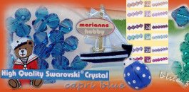 capri blue perline Swarovski per creare collane perline bigiotteria con schemi charms rame fai da te spille