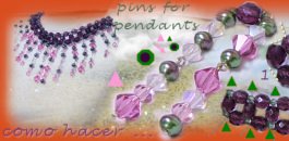 come fare pendenti creare perline Swarovski schemi collane perline bigiotteria fai da te charms rame spille