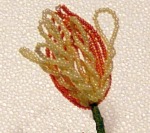 l'assemblaggio del primo petalo del tulipano