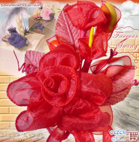 abbellimenti guarnizioni scatole di bomboniere e confetti mazzolini rossi di fiori segnaposti portaconfetti astucci scatole bomboniere confetti