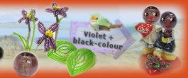 bricolage bigiotteria idea creare collane di perline in nero-viola: + zoom hobby idee regalo violette di perline