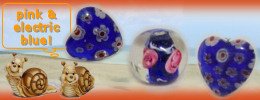 accessori perle per bigiotteria rosa e blu, composizione biedermeier, fai da te realizzare bigiotteria