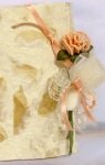 deco idea for bonbonnière - segnaposto matrimonio con perline rose di perle e carta naturale