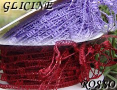 idea nastri rossi per composizione con torchon perline Natale festa della mamma vendita per fiori di nastro reticolato a rete glicine lilla e rosso anche per fiocchi e confezioni bomboniere