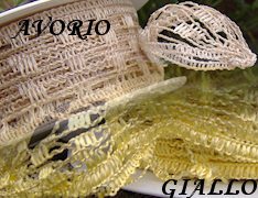 idea cadeaux bonbons perline fiori di nastri per portaconfetti Battesimo bomboniere Prima Comunione e matrimonio avorio giallo nastro reticolato a rete animato di ferro effetto pizzo uncinetto per fiori fiocchi bomboniera