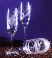 esempio decorazione Frost con nastro isolante per bicchieri vetro