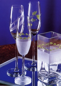 vaso bicchieri vetro decorazione Frost mascherina autoadesiva e nastro isolante