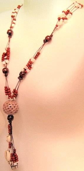 bigiotteria fai-da-te ... come realizzare una collana etnica con perline indiane e pietre etniche intagliate