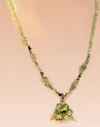 fiorellino verde ciondolo perline cristalli per fare bomboniere matrimonio