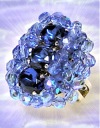Azulejo anello perline cristalli strass