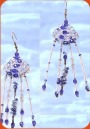 orecchini pendenti creazioni perline cristalli blu
