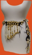 perline conchiglie e perle legno per ciondolo cintura stringhe cordoncino cerato