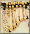 decorazione etnica per cinture perle di legno pendente naturale