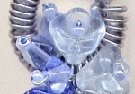 ornamento orecchini perline con fiorellini cristalli perle gocce