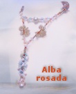 collana cristalli rosa azzurri perline di conteria perle aurora boreale
