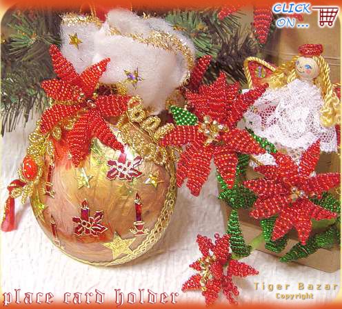 tela magica per regali artigianali di Natale, perline, esempi del negozio di vendita on-line materiali per creare segnaposti natalizi