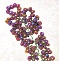 il rametto di perline rocailles per creare il grappolo d'uva