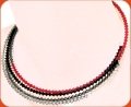 rosso nero grigio collana Swarovski da creare con filo armonico