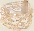 + zoom: braccialetto da sposa con più fili di perle fantasia e cerate