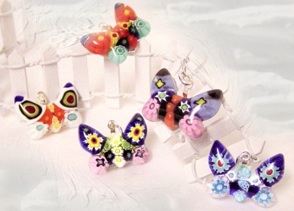 tabella colori di perline murrine veneziane charms animaletti per realizzare gioielli artigianali di bigiotteria