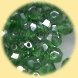 mezzo cristallo smeraldo per bigiotteria