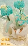 click on ... beaded tulip in turquoise