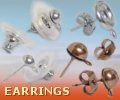 nuovo perno platino e rame per orecchini con perle vetro