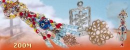 + zoom, esempio orecchini filigrane rame lavori di bigiotteria gioielli bijoux con perle vetro colori moda
