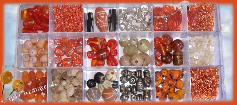 esempio assortimento colore arancio Tiger Bazar negozio perle