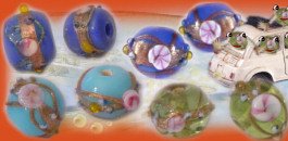 vendita fai da te perle perline fiorato di Venezia colori per bigiotteria con perle a forma di dado sfera fiorata