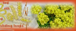 ricamo con perline e hobby fai da te - mimosa tecnica a pallina per bigiotteria e fiori di corallini