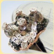 Limelight anello perline cristalli sfaccettati strass e Swarovski
